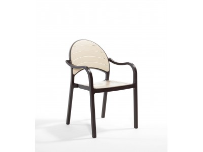 Градински стол SENZA (кафяво/капучино)